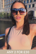 FF Print Sunglasses - Brown