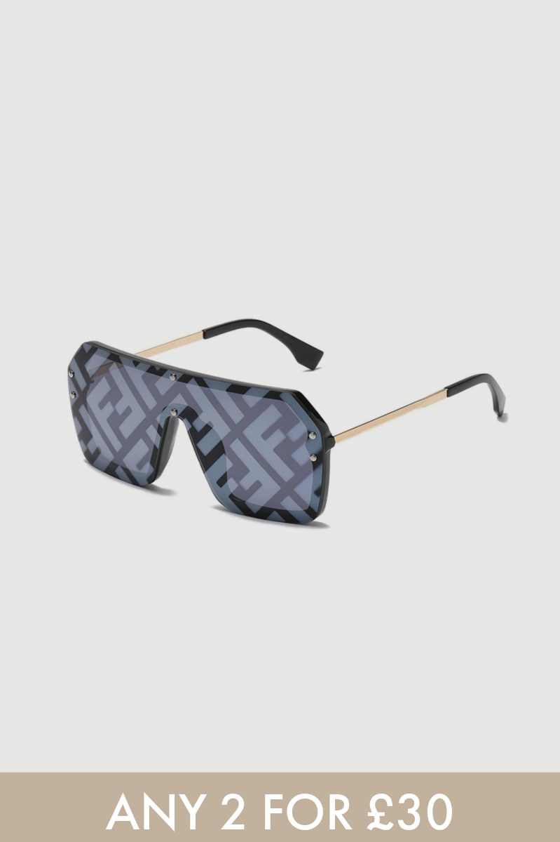 FF Print Sunglasses - Black