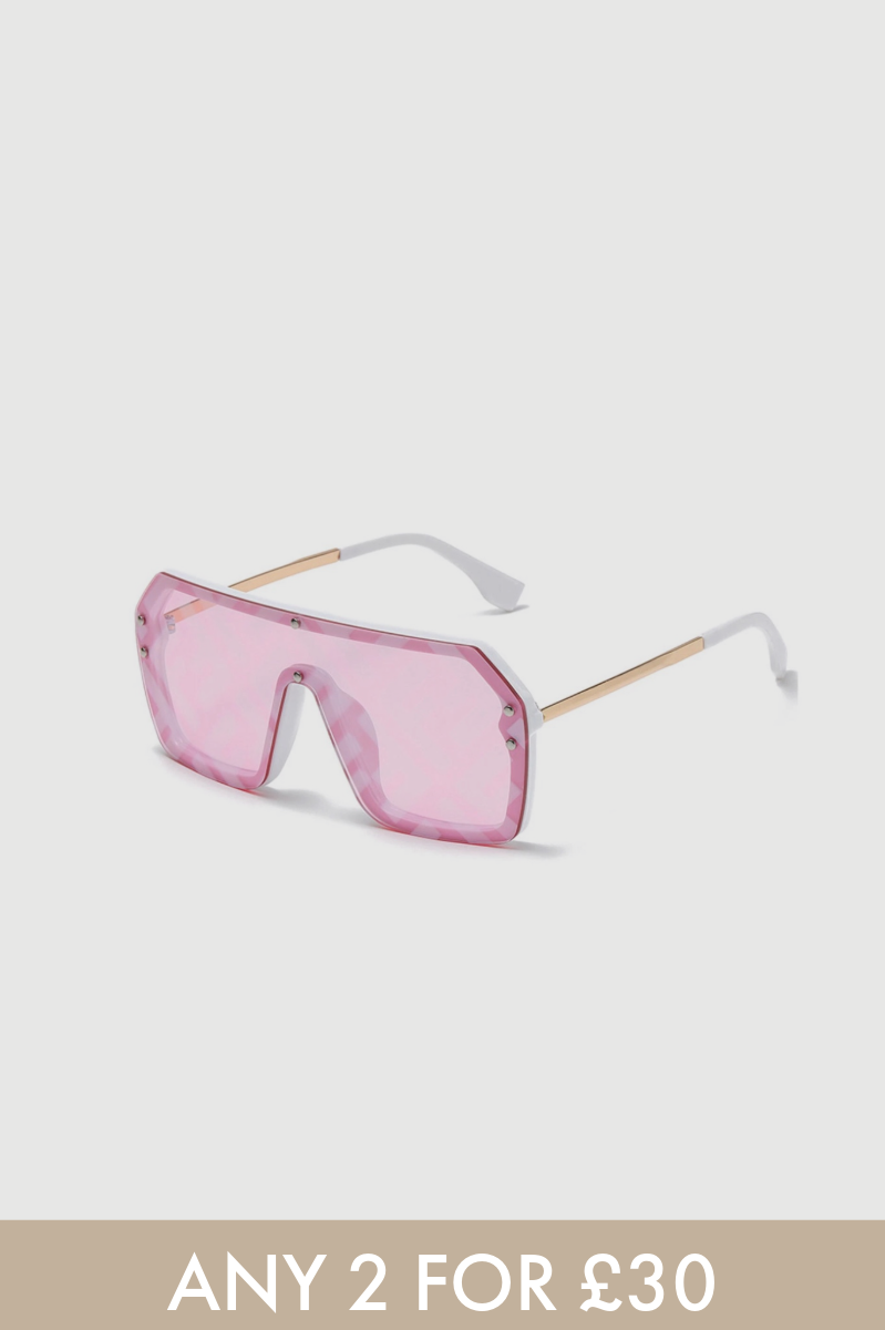 FF Print Sunglasses - Pink
