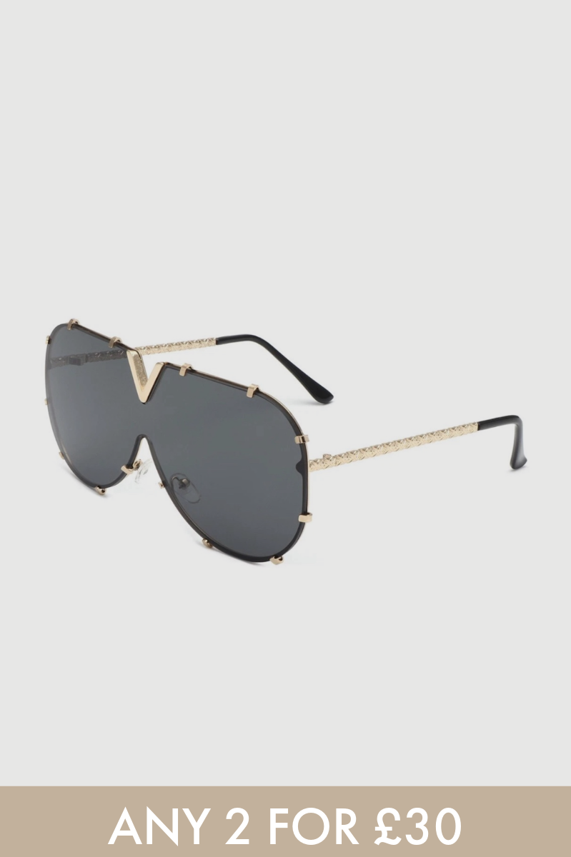 Monaco Sunglasses - Black & Gold